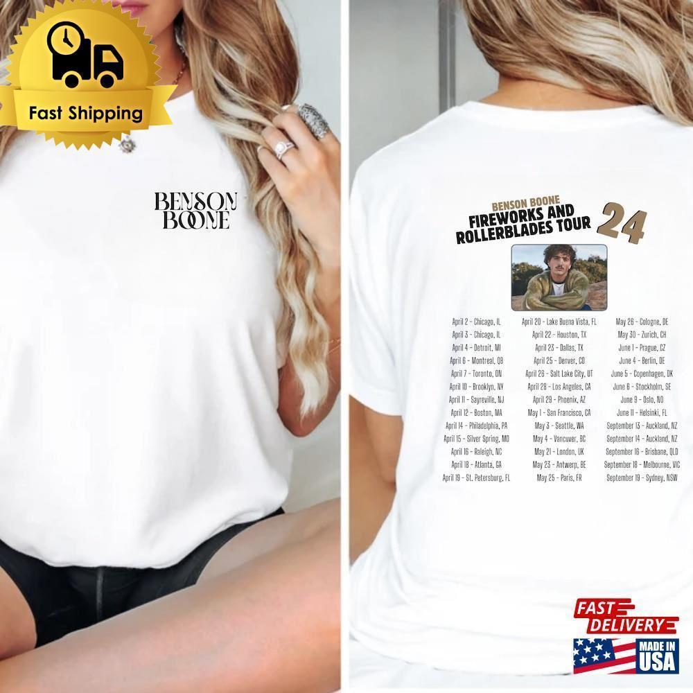 Benson Bo One Shirt Fireworks And Rollerblades World Tour 2 Sided - Picture 1 of 4